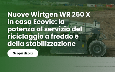 Nuove Wirtgen WR 250 X in casa Ecovie: la potenza al servizio del riciclaggio a freddo e della stabilizzazione